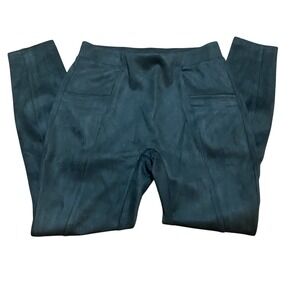 Halara NWT Faux Suede Black Leggings Size Medium 7/8 Length Ankle